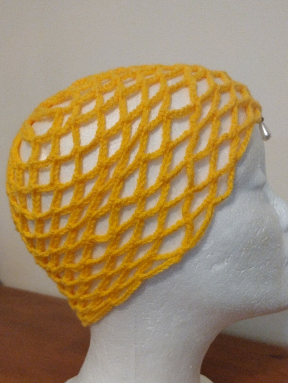 Handmade Crocheted Mesh Hat - Picture 4 of 4